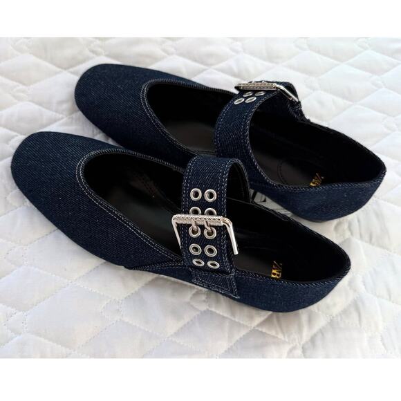 RARE!!! ZARA Mary Jane Flats NWT - Picture 6 of 14